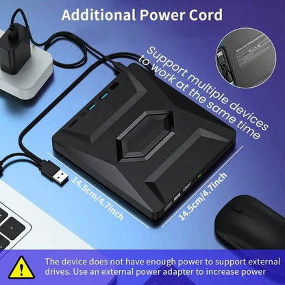 6-in-1 Portable USB 3.0 Ultra-Thin External DVD Recorder Drive DailySale