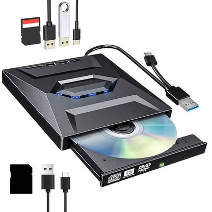 6-in-1 Portable USB 3.0 Ultra-Thin External DVD Recorder Drive DailySale