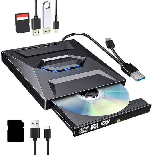 6-in-1 Portable USB 3.0 Ultra-Thin External DVD Recorder Drive DailySale