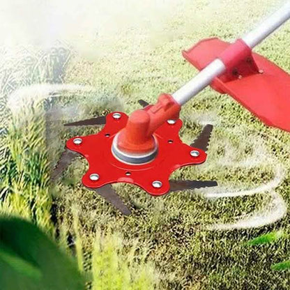 6 Leaves Lawn Mower Blade Metal Brush Cutter Blades Trimmer Blade DailySale