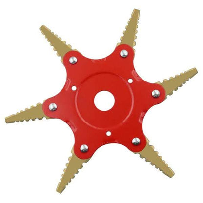 6 Leaves Lawn Mower Blade Metal Brush Cutter Blades Trimmer Blade DailySale