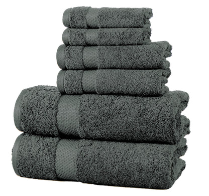 6-Pack: 100% Cotton Towel Set - Assorted Colors DailySale