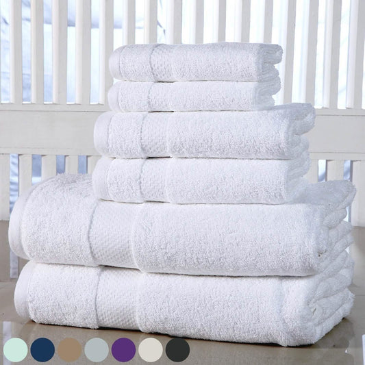 6-Pack: 100% Cotton Towel Set - Assorted Colors DailySale
