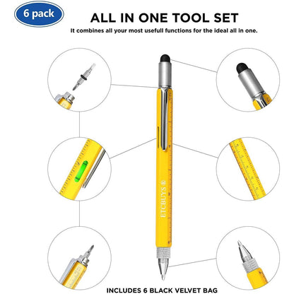 6-Pack: 6-in-1 Multi-Functional and Sturdy Aluminum DIY Tool DailySale