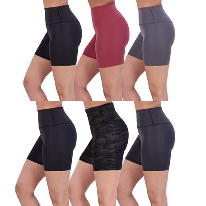 6-Pack: Active High Waisted Biker Shorts DailySale