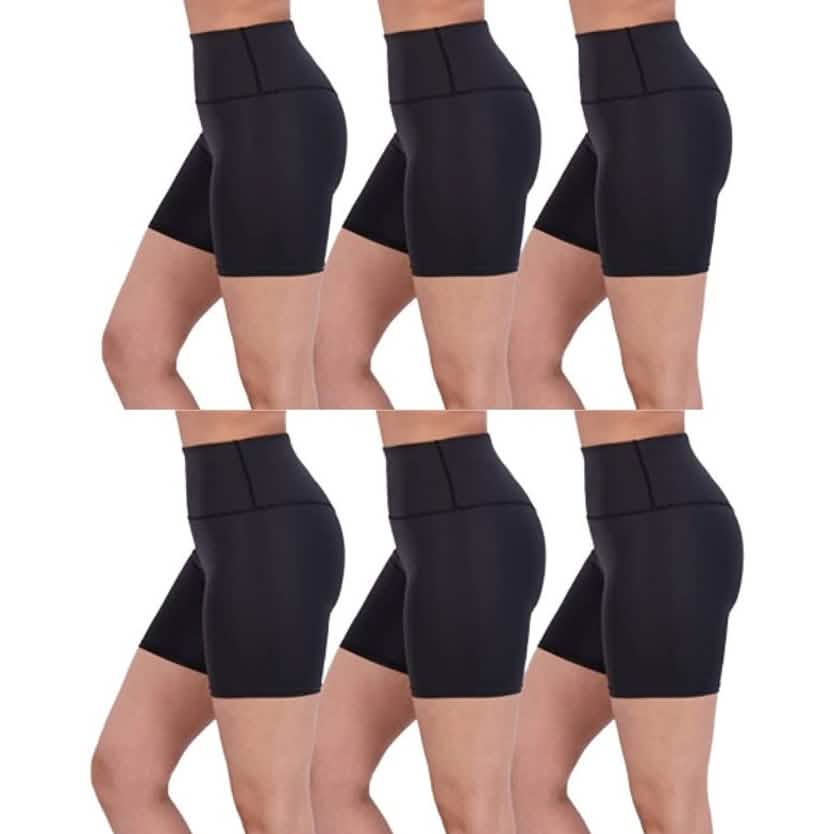 6-Pack: Active High Waisted Biker Shorts DailySale