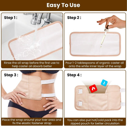 6-Pack: Castor Oil Wrap Set DailySale