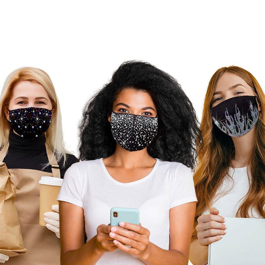 6-Pack: Celebrity Holiday Bling Rhinestone Face Mask DailySale