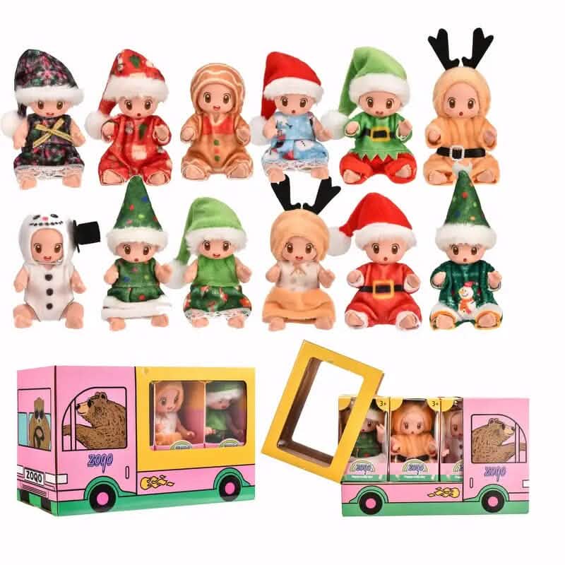 6-Pack: Christmas-Themed Mini Reborn Youngsters Dolls DailySale