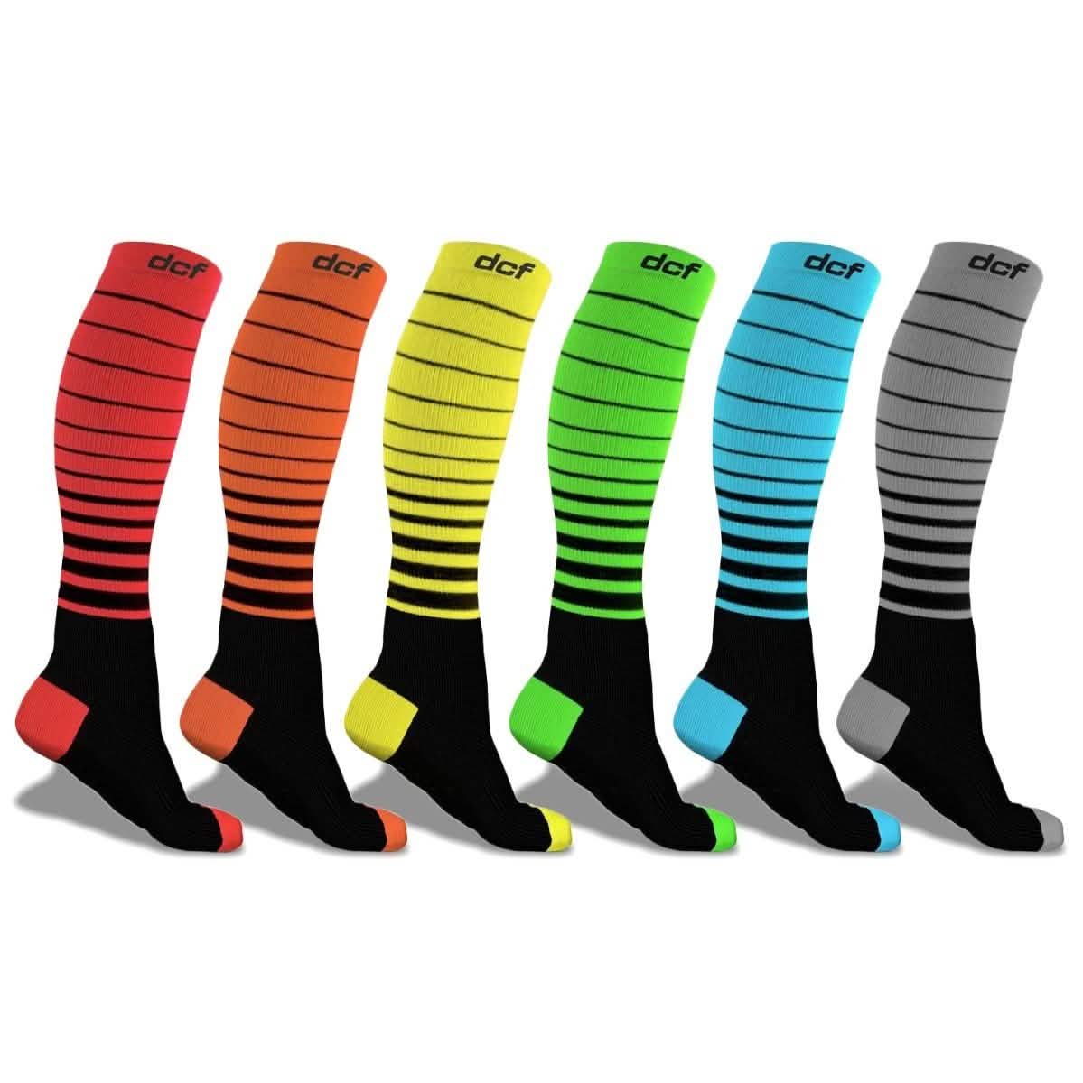 6-Pack: DCF Unisex Striped Compression Socks DailySale