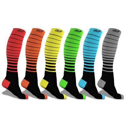 6-Pack: DCF Unisex Striped Compression Socks DailySale