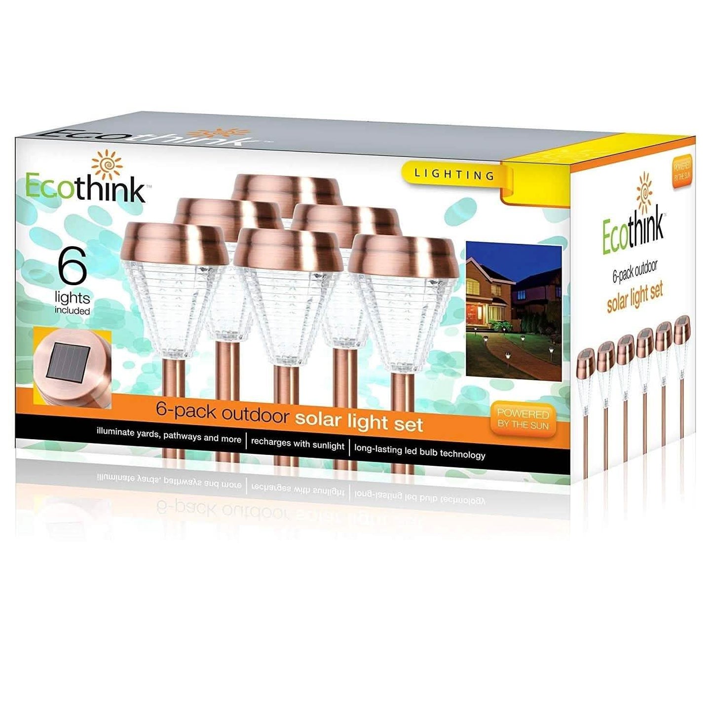 6-Pack: EcoThink Outdoor Solar LED Pathway Light DailySale