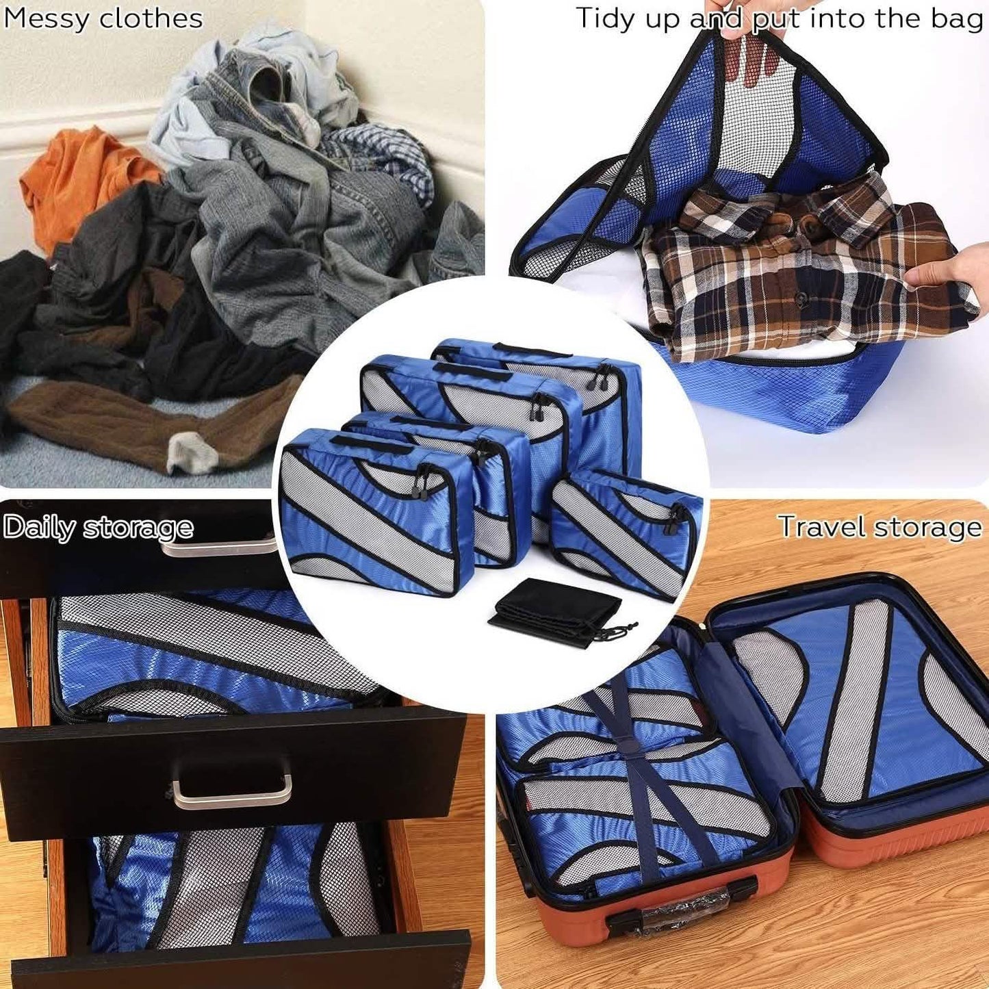 6-Pack: Fitnate Compression Packing Cubes DailySale