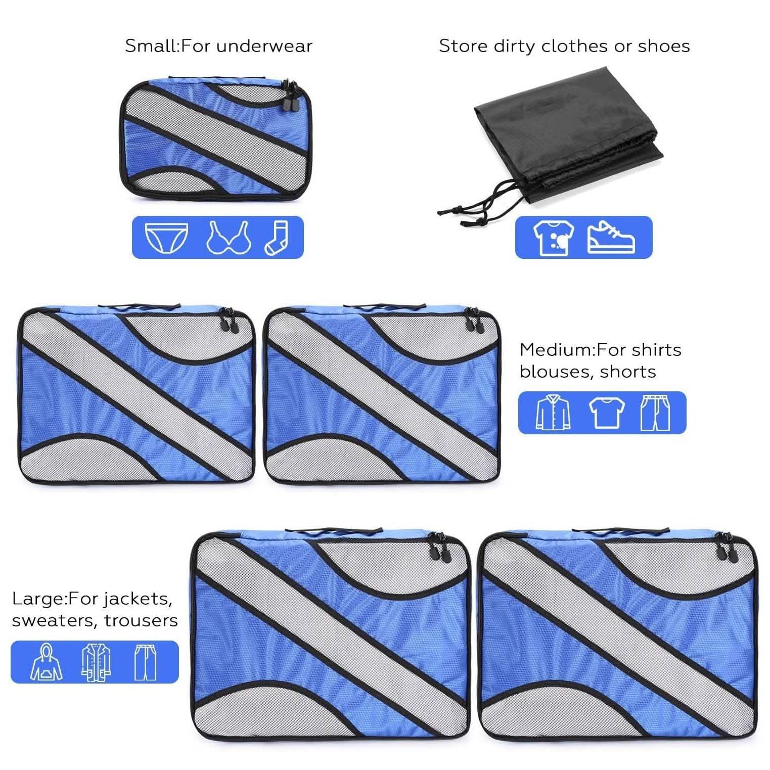 6-Pack: Fitnate Compression Packing Cubes DailySale