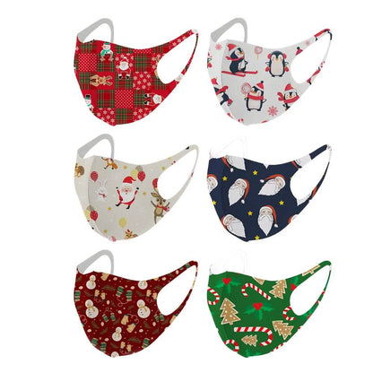 6-Pack: Fun Designed Holiday Themed Reusable Face Masks DailySale