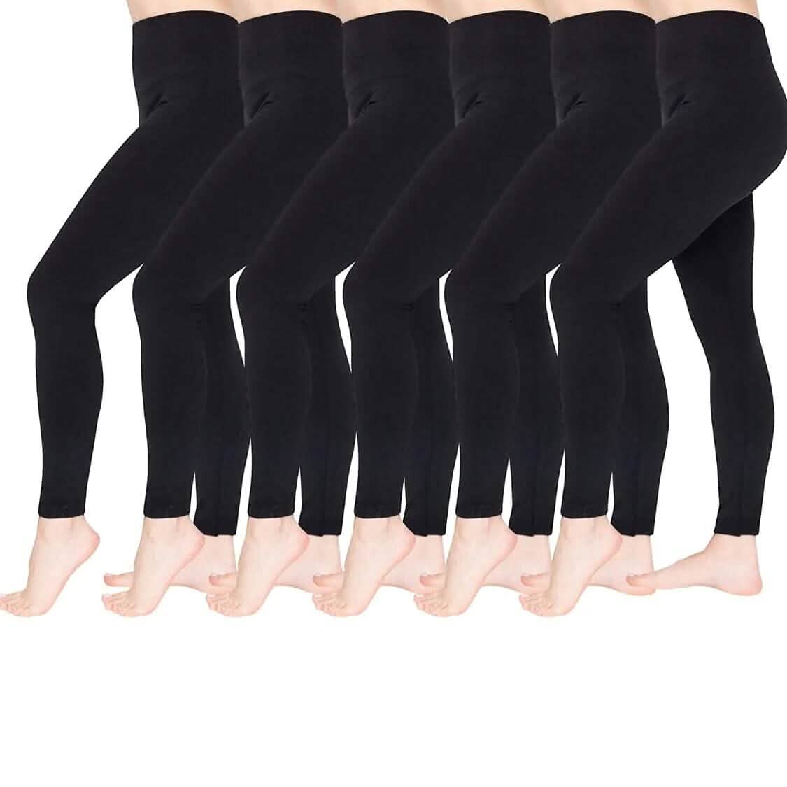 6-Pack: Hot Women’s Fleece Lined Leggings High Waist Soft Stretchy Warm Leggings DailySale