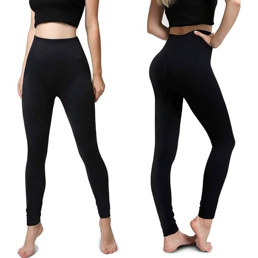 6-Pack: Hot Women’s Fleece Lined Leggings High Waist Soft Stretchy Warm Leggings DailySale