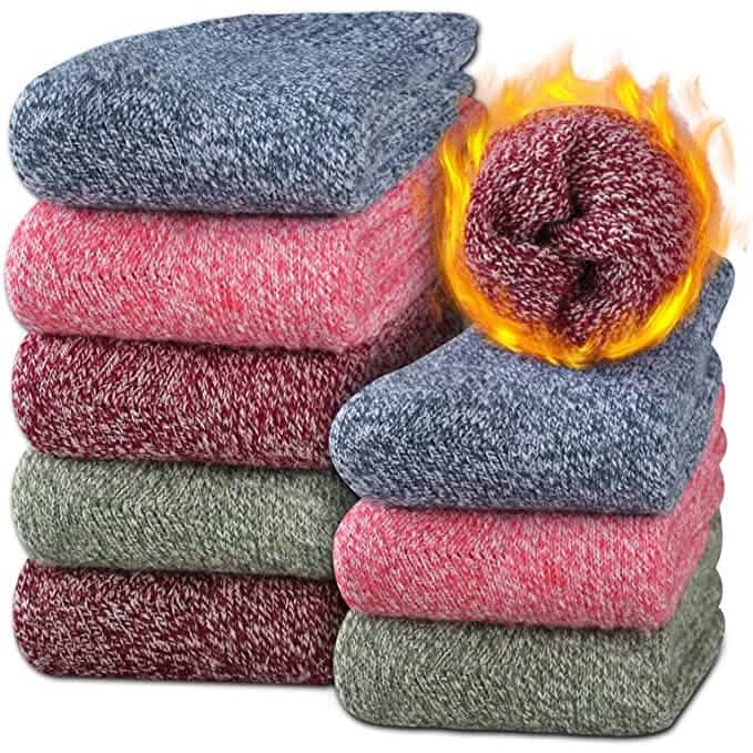 6-Pack: Ladies Soft Warm Winter Thermal Socks Assorted Colors DailySale