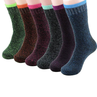 6-Pack: Ladies Soft Warm Winter Thermal Socks Assorted Colors DailySale