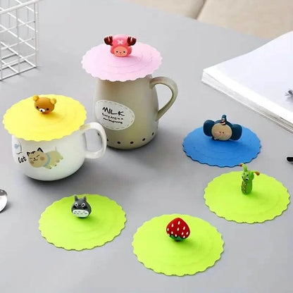 6-Pack: Leak-proof and Dustproof Silicone Cup Cover for Ceramic Tea Cups and Water Cups DailySale