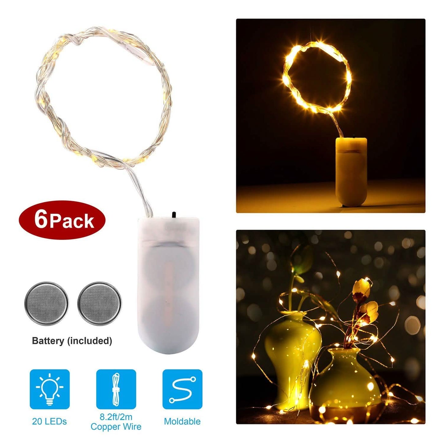 6-Pack: LED String Lights DailySale