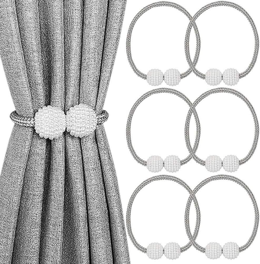 6-Pack: Magnetic Curtain Tiebacks, Decorative Curtain Holdbacks DailySale