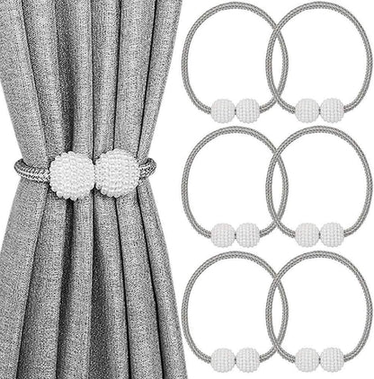 6-Pack: Magnetic Curtain Tiebacks, Decorative Curtain Holdbacks DailySale