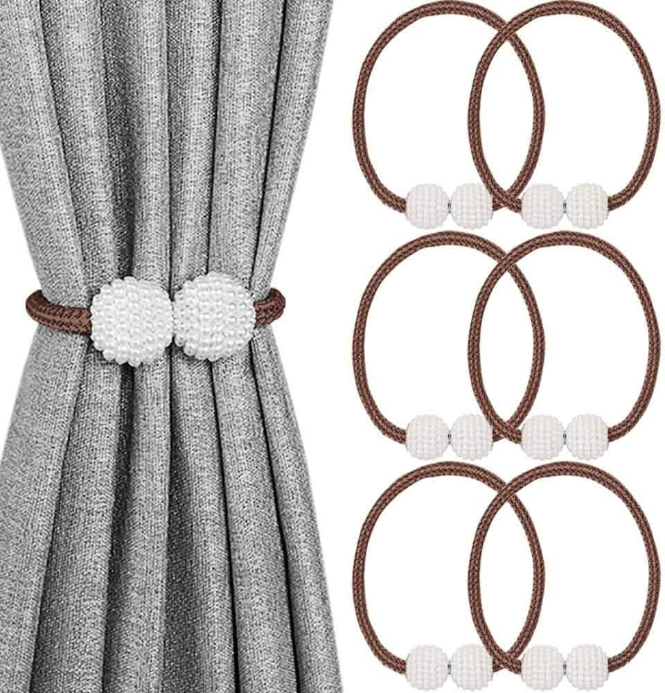 6-Pack: Magnetic Curtain Tiebacks, Decorative Curtain Holdbacks DailySale