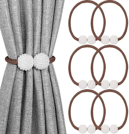 6-Pack: Magnetic Curtain Tiebacks, Decorative Curtain Holdbacks DailySale