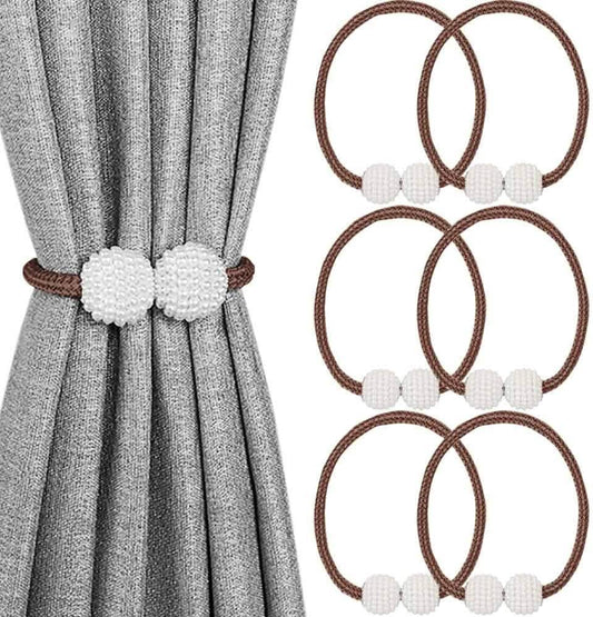 6-Pack: Magnetic Curtain Tiebacks, Decorative Curtain Holdbacks DailySale