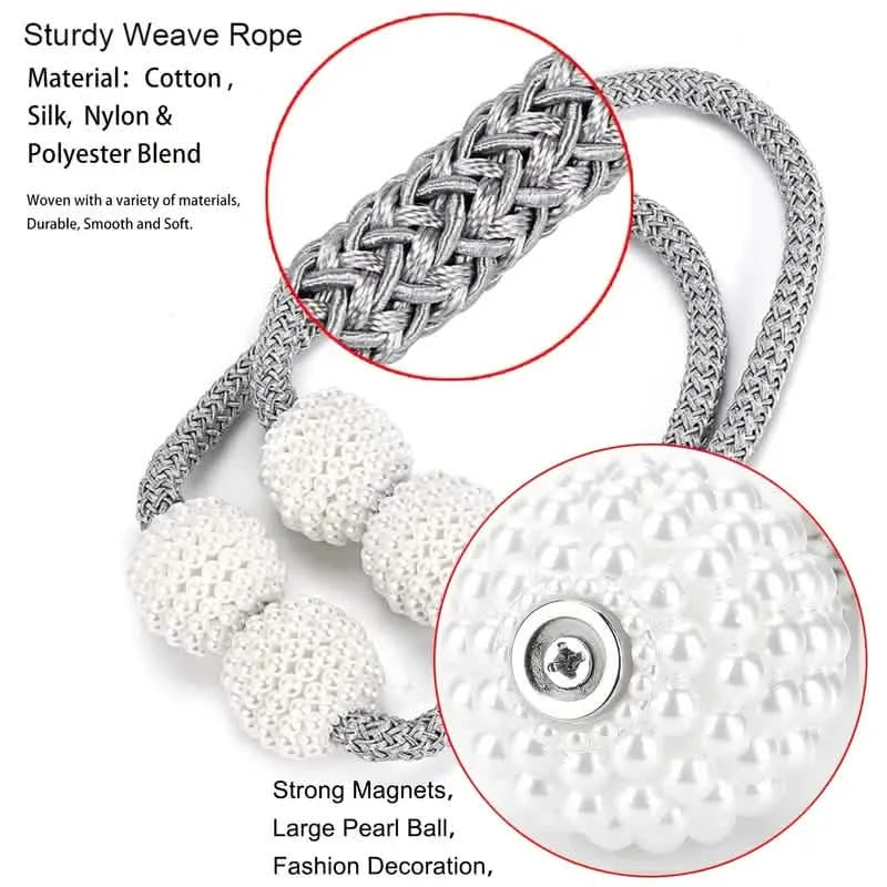 6-Pack: Magnetic Curtain Tiebacks, Decorative Curtain Holdbacks DailySale
