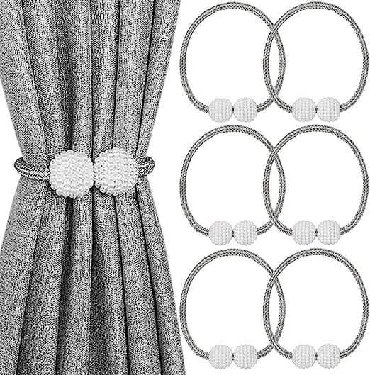 6-Pack: Magnetic Curtain Tiebacks, Decorative Curtain Holdbacks DailySale