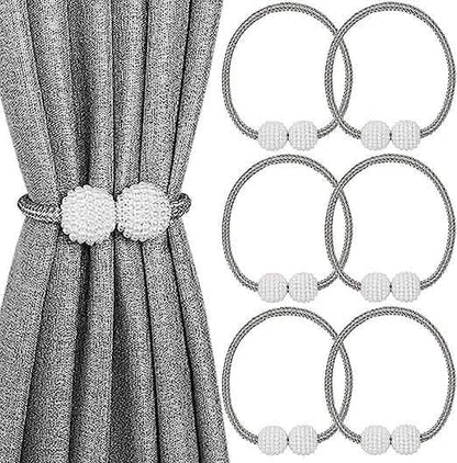 6-Pack: Magnetic Curtain Tiebacks, Decorative Curtain Holdbacks DailySale