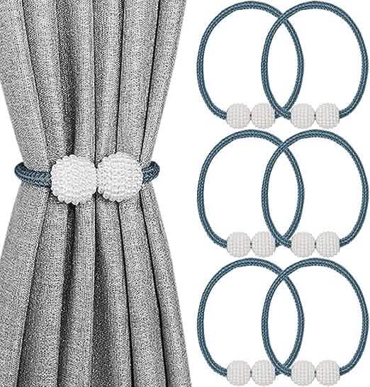 6-Pack: Magnetic Curtain Tiebacks, Decorative Curtain Holdbacks DailySale