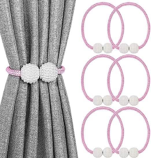 6-Pack: Magnetic Curtain Tiebacks, Decorative Curtain Holdbacks DailySale