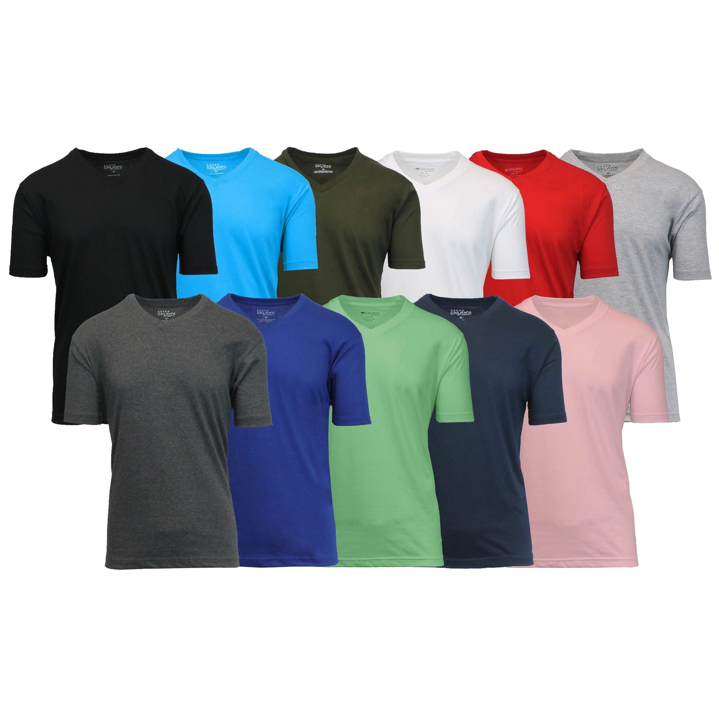 6-Pack: Men's Assorted Short Sleeve V-Neck Tees DailySale