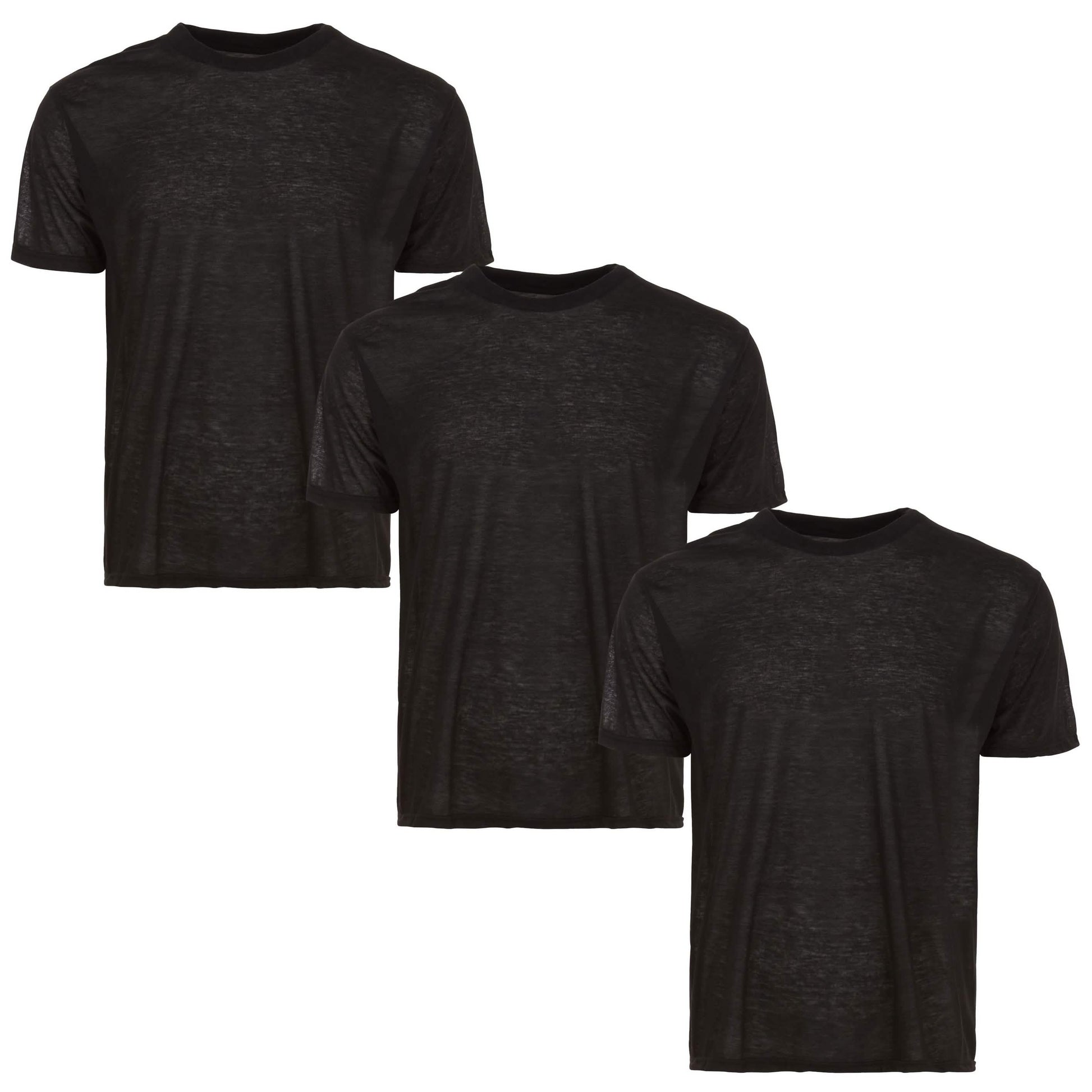 6-Pack: Men's Tagless Black Short Sleeve Shirt DailySale