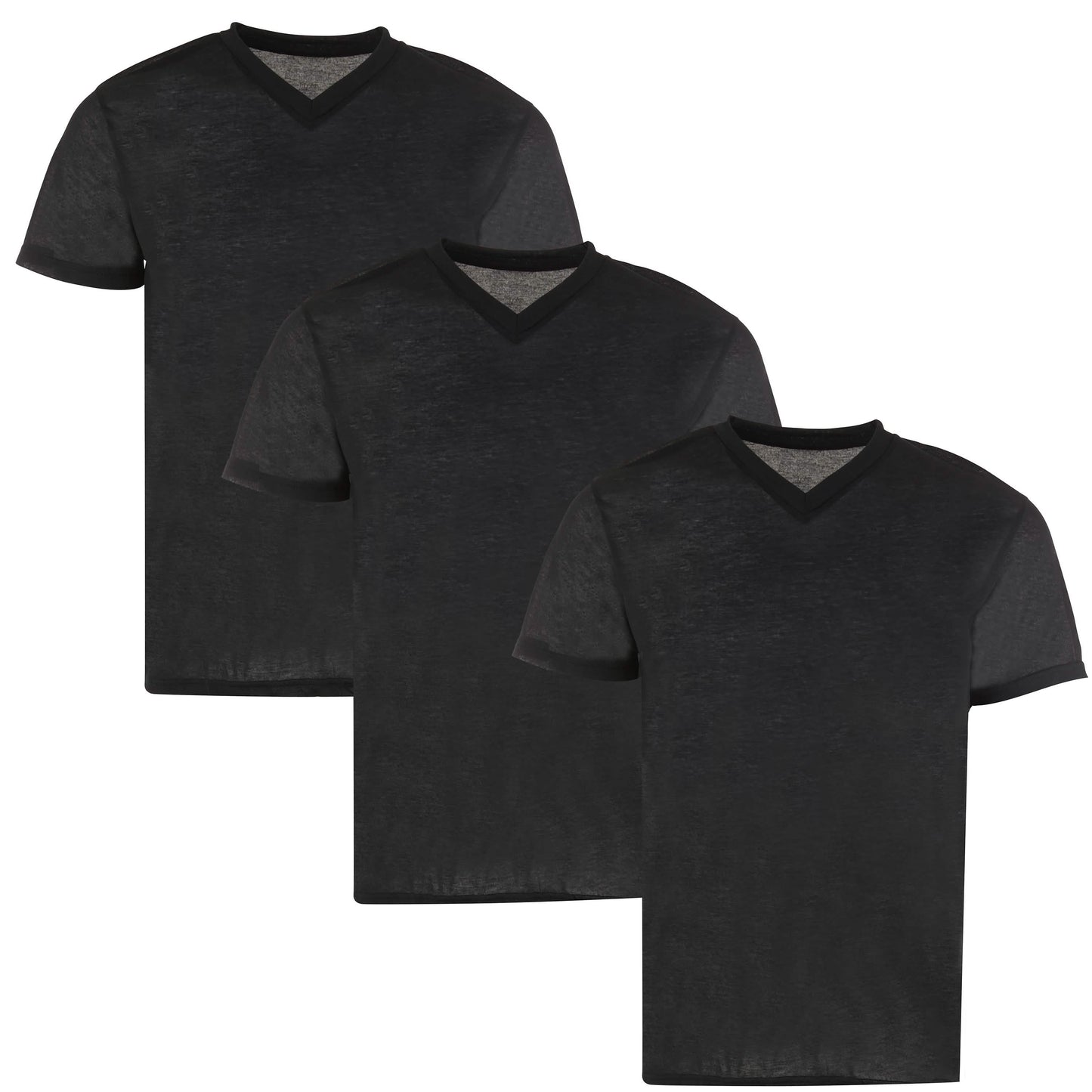 6-Pack: Men's Tagless Black Short Sleeve Shirt DailySale