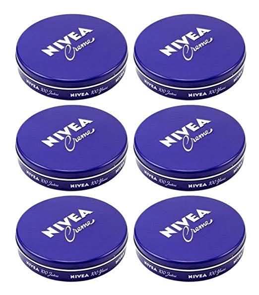 6-Pack: Nivea Cream Creme 2oz/60ml Body Face Skin Hand Cream Moisturizer DailySale
