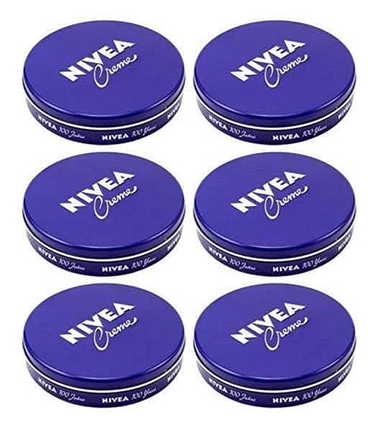 6-Pack: Nivea Cream Creme 2oz/60ml Body Face Skin Hand Cream Moisturizer DailySale
