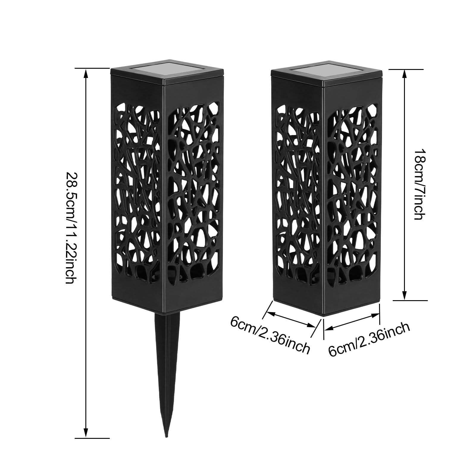 6-Pack: Outdoor Solar Light Powered Garden Pathway Lights Waterproof Hollow with Ground Spike DailySale