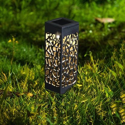 6-Pack: Outdoor Solar Light Powered Garden Pathway Lights Waterproof Hollow with Ground Spike DailySale