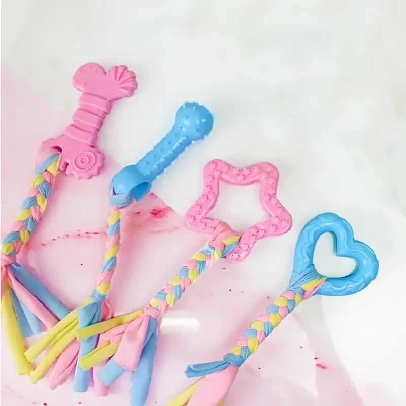 6-Pack: Puppy Teething Chew Toys with Interactive Ropes DailySale