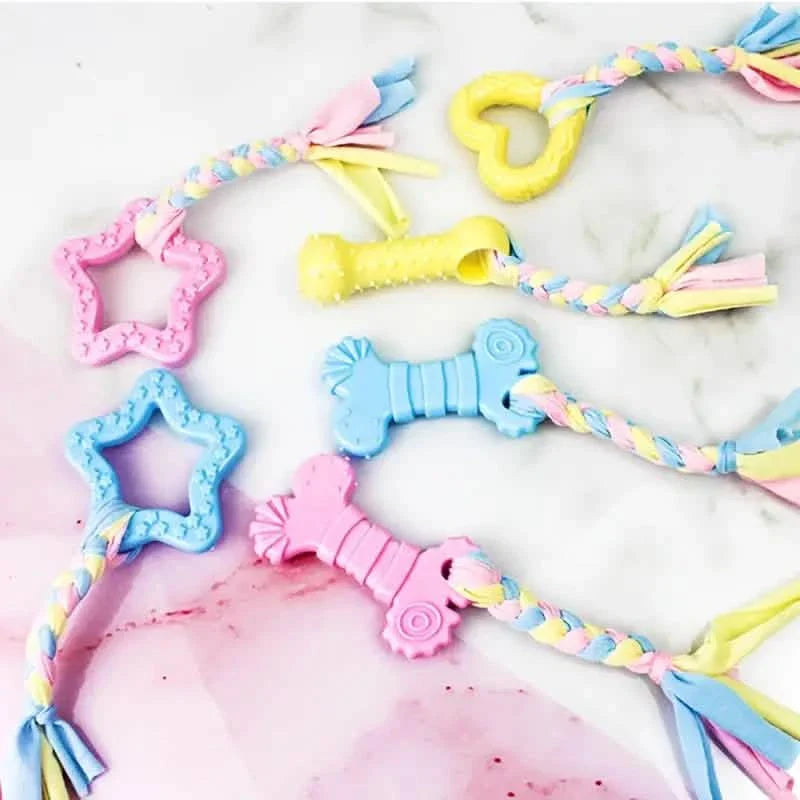 6-Pack: Puppy Teething Chew Toys with Interactive Ropes DailySale