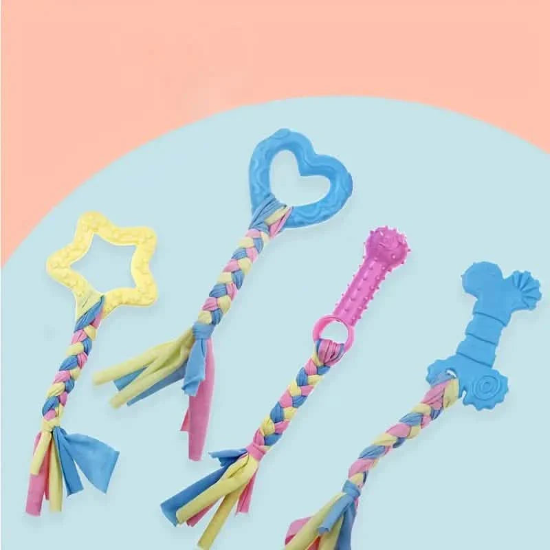 6-Pack: Puppy Teething Chew Toys with Interactive Ropes DailySale