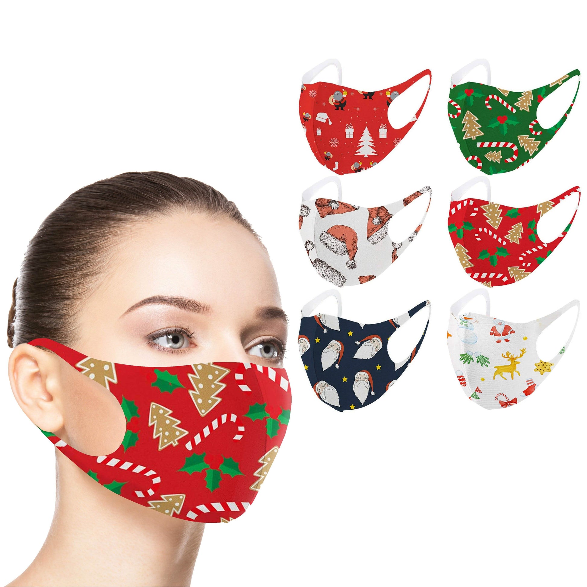 6-Pack: Reusable Holiday-Themed Face Masks DailySale