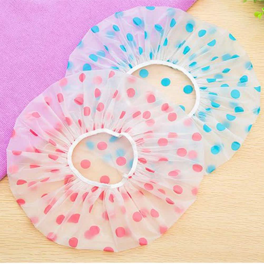6-Pack: Reusable Shower Caps Elastic Band Bath Hair Hat DailySale
