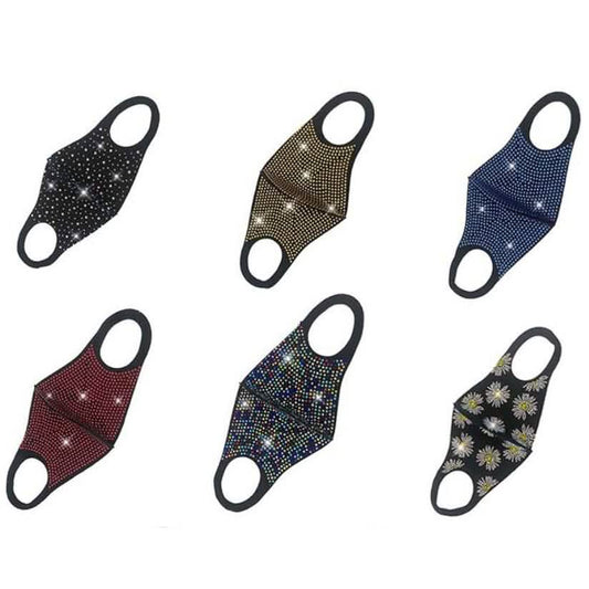 6-Pack: Rhinestone Bling Face Mask DailySale