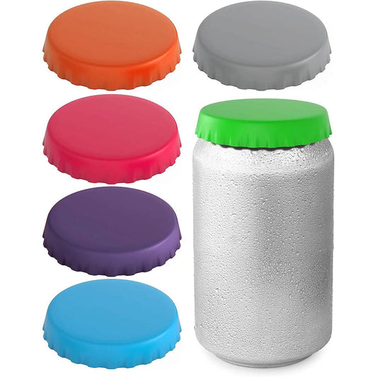 6-Pack: Silicone Can Lids Fits Standard Soda Cans DailySale