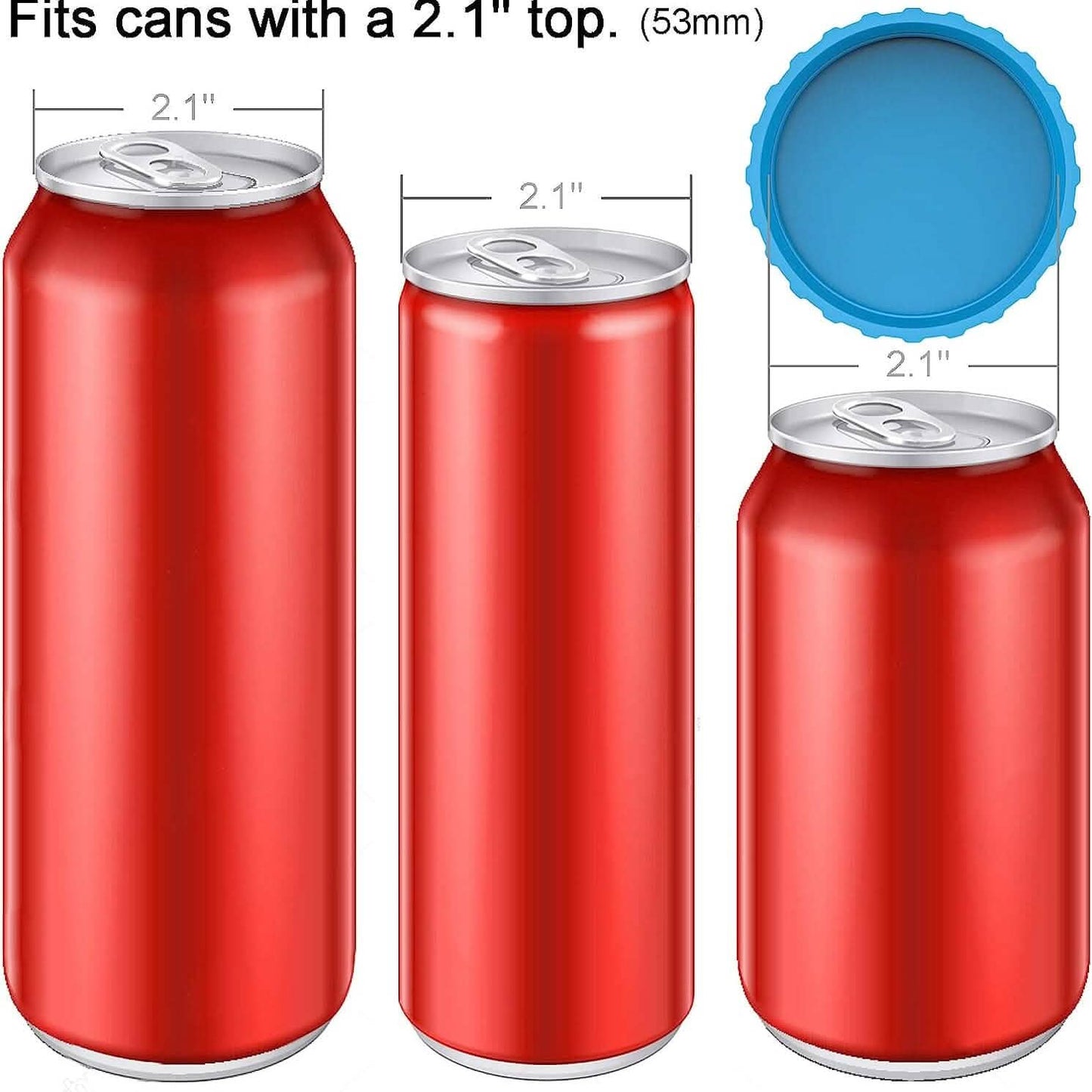 6-Pack: Silicone Can Lids Fits Standard Soda Cans DailySale